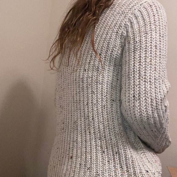 A New Day beige and cream chunky knit sweater sz L - Picture 7 of 11